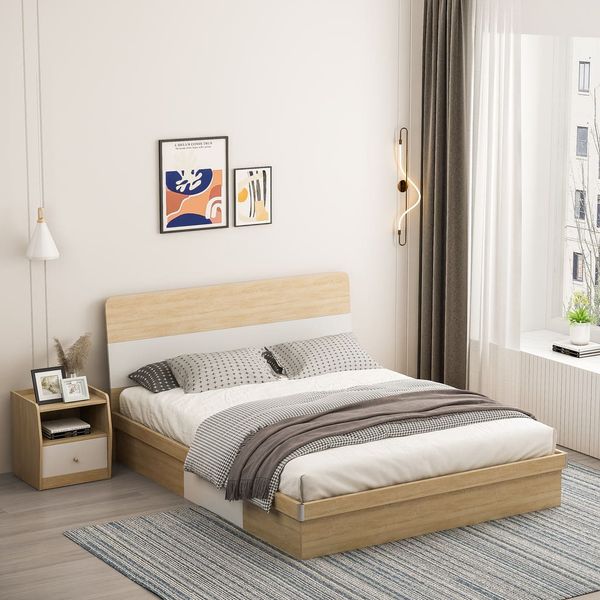 Giường Ngủ Kiểu Bắc Âu Có Ngăn Kéo 2 Bên, Tiết Kiệm Không Gian Gấp 4 Lần - Nội Thất IGA - GP244
