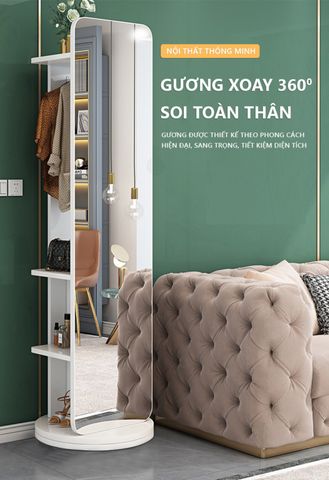 Gương Xoay 360 Cho Các Nàng Làm Đẹp Mọi Góc - Nội Thất IGA - GP285