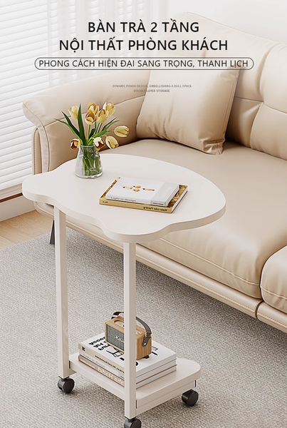 Bàn Trà Thông Minh Tích Hợp Bánh Xe - Nội Thất IGA - GM117