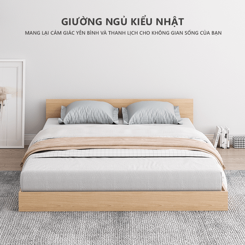Giường Gỗ Pallet Gỗ MDF Sang Trọng Nhỏ Gọn Cho Căn Phòng - Nội Thất IGA - GP310