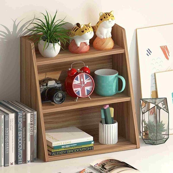 Kệ để bàn décor vân gỗ/óc chó - GA20