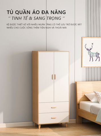 Tủ Quần Áo Có Hộc Tủ Giúp Tiết Kiệm Không Gian - Nội Thất IGA - GP271