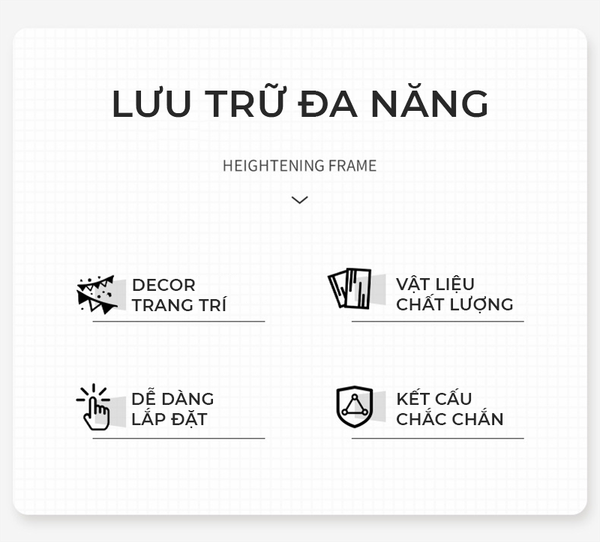 Bảng Pegboard có góc bo tròn hiện đại treo tường - Nội thất IGA - GP330