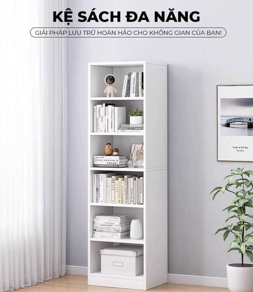 Kệ sách đa năng full trắng/full gỗ - GP397