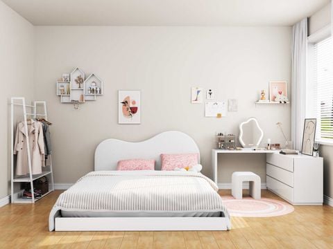 Combo Tiết Kiệm Giường + Giá Treo Quần Áo + Ghế + Bàn trang điểm - Nội Thất IGA - CONCEPT.04