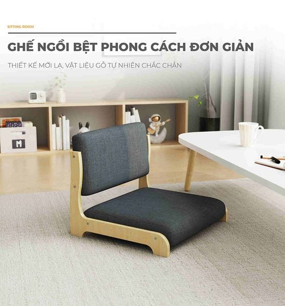 Ghế Bệt Tựa Lưng Gỗ Cong Phong Cách Nhật Bản – GP22