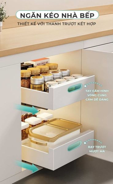 [Giảm giá 60%] Ngăn kéo nhà bếp trắng - GM165