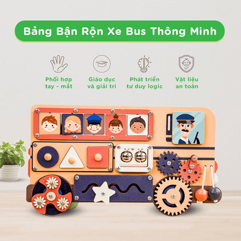 Bộ Đồ Chơi Xe Bus Thông Minh Dành Cho Bé - Nội Thất IGA - Toy02