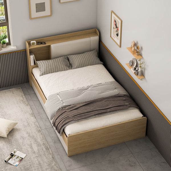Decor Giường Ngủ Đệm Da Tích Hợp Hộc Tủ Kéo Bên Dưới Rộng Rãi - Nội Thất IGA - GP248