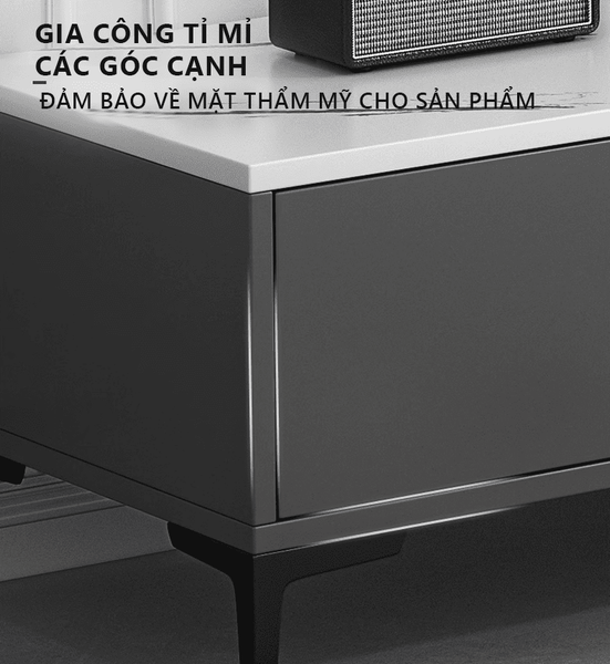 Kệ Tivi Mặt Vân Đá Sang Trọng, Có Ngăn Lưu Trữ Mở Tiện Dụng - Nội Thất IGA - GP297