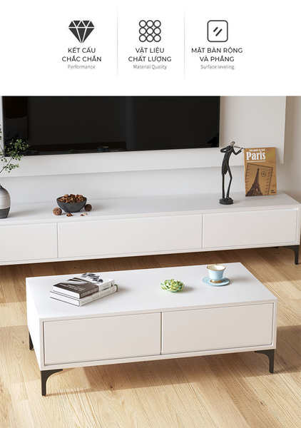 Decor Bàn Trà Sofa Tích Hợp Ngăn Kéo Tiện Dụng Phong Cách Bắc Âu - Nội Thất IGA - GP319