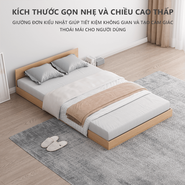 Giường Gỗ Pallet Gỗ MDF Sang Trọng Nhỏ Gọn Cho Căn Phòng   - Nội Thất IGA - GP310A.03