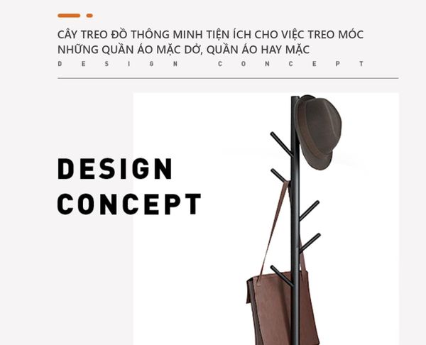 Cây Treo Quần Áo Móc Chéo Kim Loại 3 Chiều - Nội Thất IGA - GM93.22 - Hết hàng