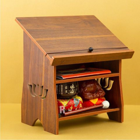 Bàn Gỗ Tụng Kinh Phật Hoa Sen + Hộc Tủ Tiện Dụng - Nội Thất IGA - GP270