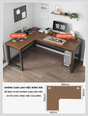 Bàn Làm Việc Chữ L - Nội Thất IGA - GM126