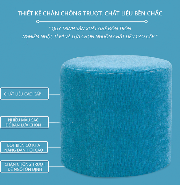 [Giảm giá 60%] Ghế Đôn Tròn, Gác Chân - IGA - GC14