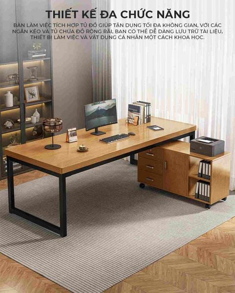Bàn Làm Việc Thông Minh Kết Hợp Tủ Hồ Sơ Di Động GM190