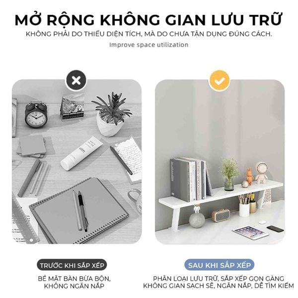 Kệ Màn Hình Trắng IGA Tối Giản - GM215