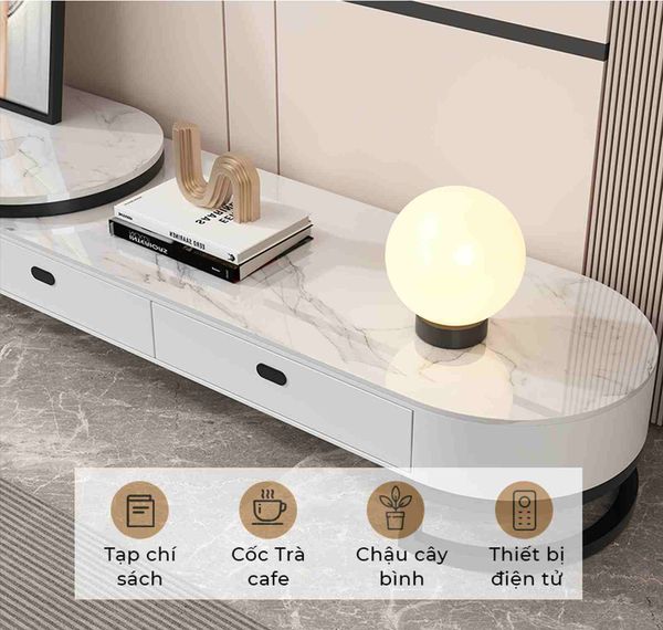 Kệ tivi bọc da khung sắt - GM152