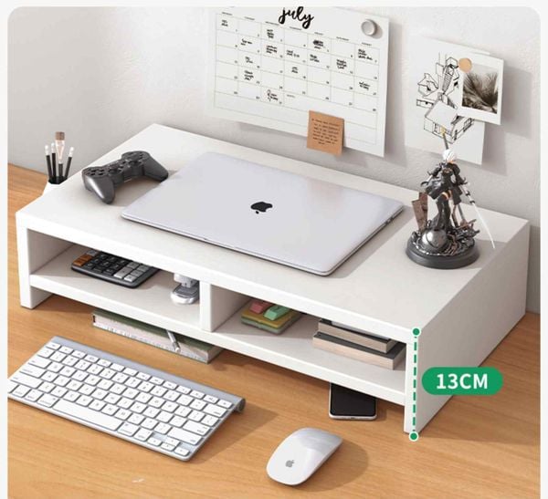 Kệ PC để bàn trắng - GA25