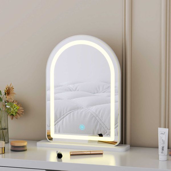 Gương có đèn LED cảm ứng để bàn trắng GP402