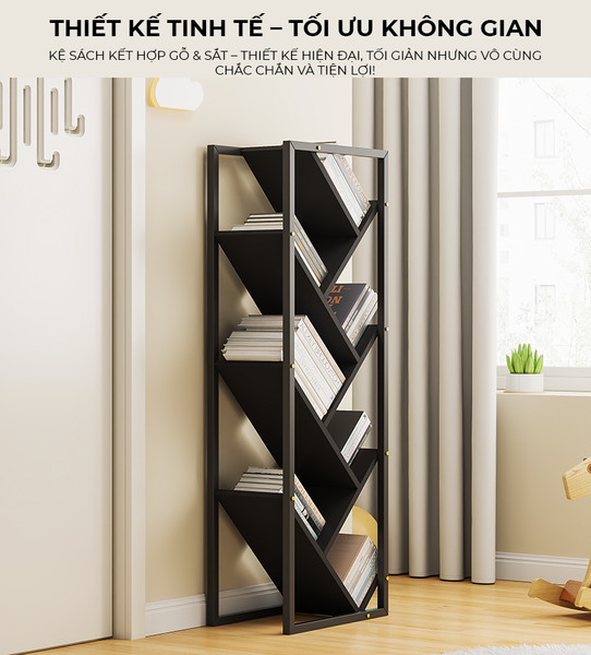Kệ Sách Đa Năng Full Trắng/ Đen - GM211