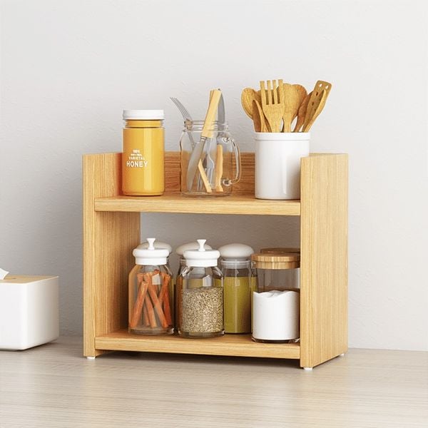 Kệ Đựng Gia Vị Gỗ MDF 2 Tầng Đa Năng - Nội Thất IGA - GA18