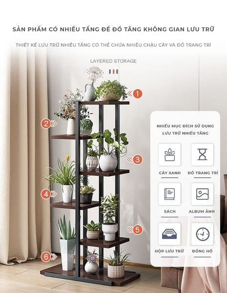 Kệ đa năng để cây thích hợp cho những người đam mê cây cảnh - Nội Thất IGA - GM159