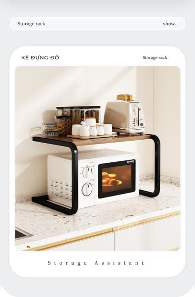 Kệ lò vi sóng đa năng tiện lợi cho căn phòng bếp - Nội thất IGA - GM157