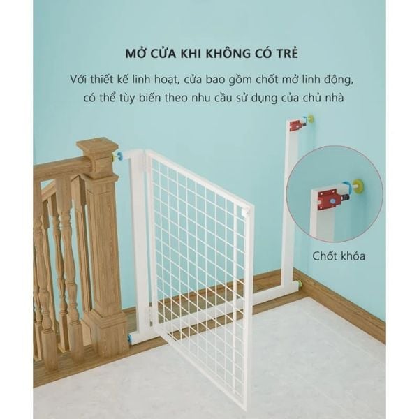 [Giảm giá 60%] Thanh chắn cầu thang cho bé Stair fence Kid khung trắng GM32.01