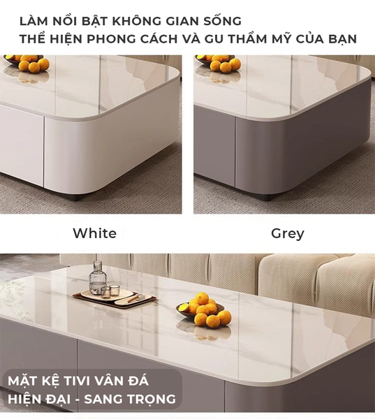 Bàn Trà Sofa Mặt Vân Gỗ Có Góc Bo Tròn An Toàn Sử Dụng - Nội Thất IGA - GM167