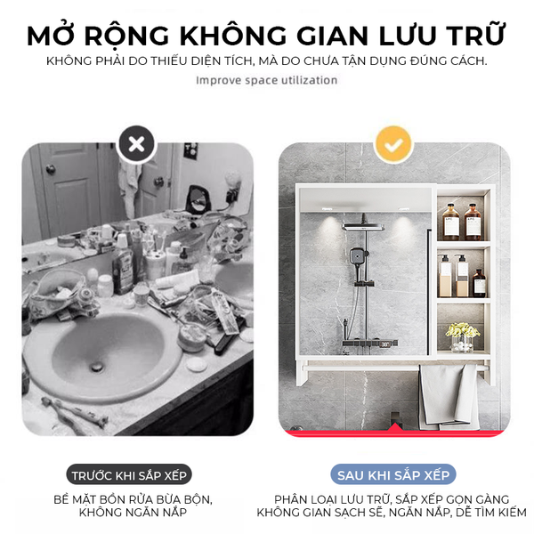 Tủ Kệ Phòng Tắm Full Trắng - GM207A.11