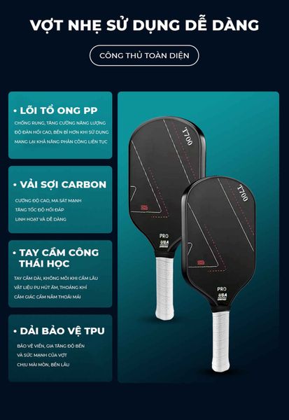 Vợt Pickleball T700 - PK07