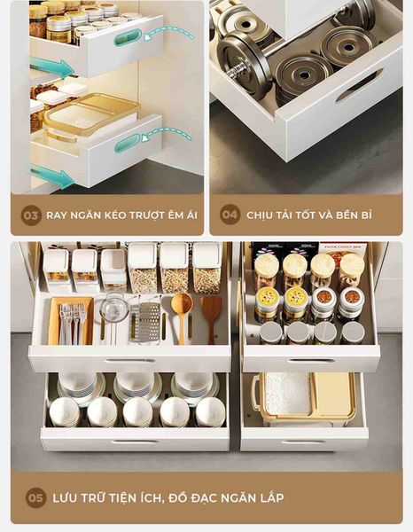 [Giảm giá 60%] Ngăn kéo nhà bếp trắng - GM165