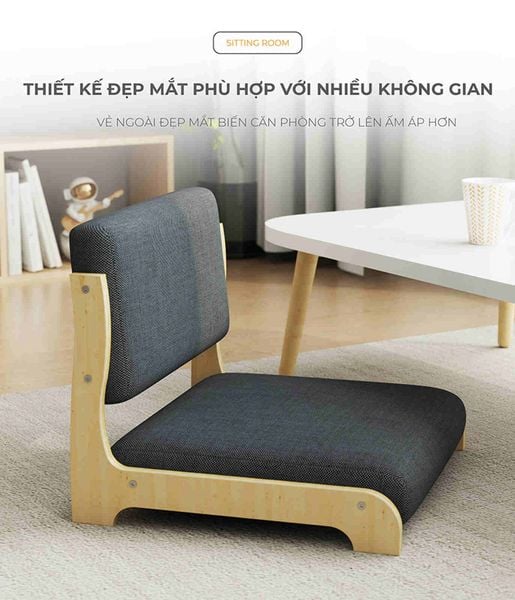 Ghế Bệt Tựa Lưng Gỗ Cong Phong Cách Nhật Bản – GP22