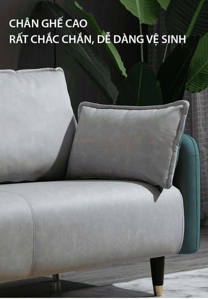 Ghế SOFA Phòng Khách Màu Xám Kết Hợp Xanh Rêu Tối Giản - IGA - GC24