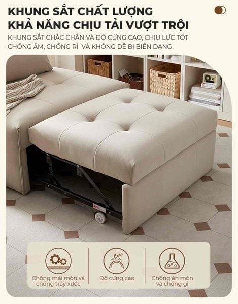 Giường Sofa Lông Cừu Gấp Gọn - Nội Thất IGA - GC40