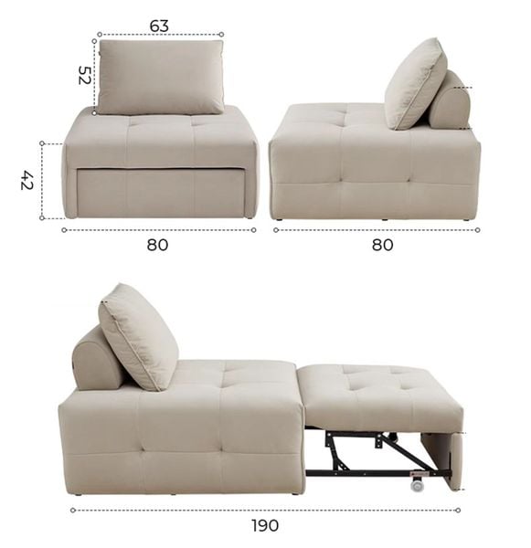 Giường Sofa Lông Cừu Gấp Gọn - Nội Thất IGA - GC40