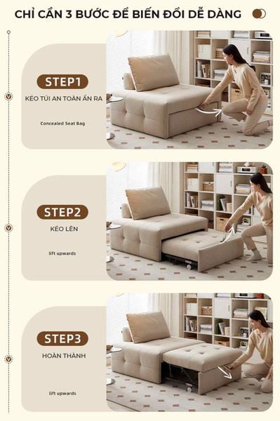 Giường Sofa Lông Cừu Gấp Gọn - Nội Thất IGA - GC40