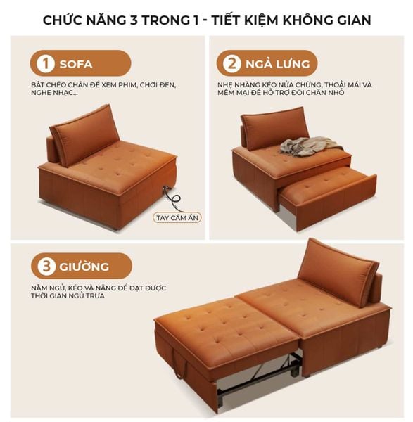 Giường Sofa Lông Cừu Gấp Gọn - Nội Thất IGA - GC40