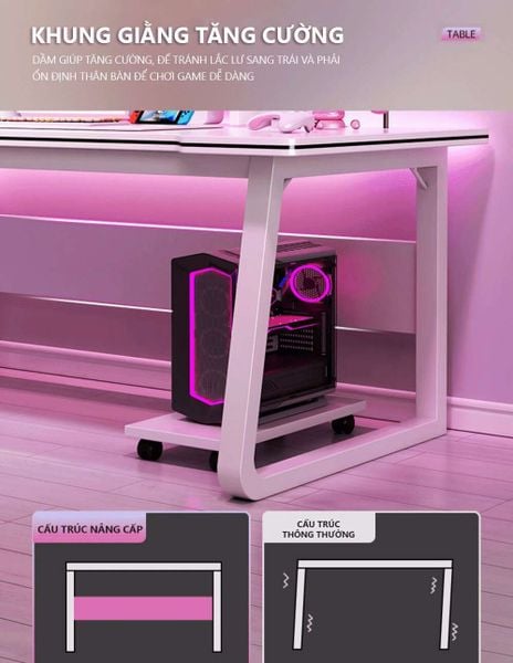 Bàn Gaming Gỗ Hiện Đại, Sang Trọng - Nội Thất IGA - GM95