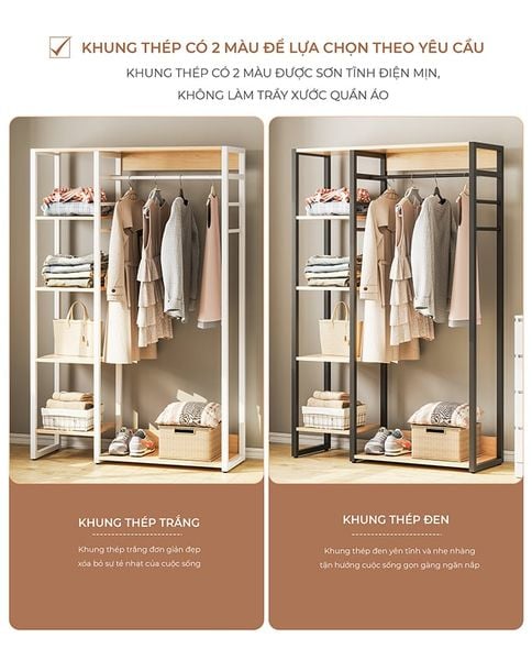 Kệ Treo Quần Áo L Hanger, Tiết Kiệm Diện Tích Gấp 2 Lần - Nội Thất IGA - GM08