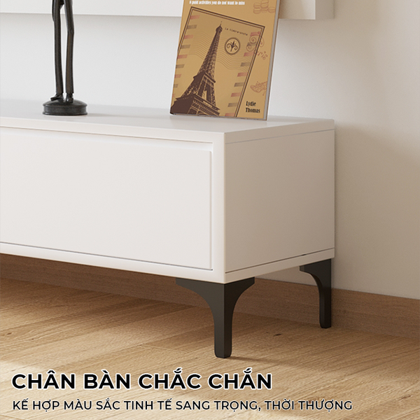 Kệ Tivi 1 Cánh 2 Ngăn Rộng Rãi Màu Trắng Sang Trọng - Nội Thất IGA - GP323