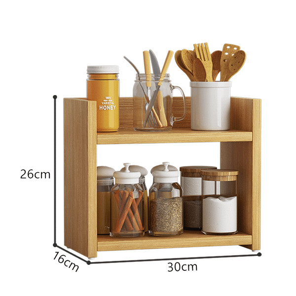 Kệ Đựng Gia Vị Gỗ MDF 2 Tầng Đa Năng - Nội Thất IGA - GA18