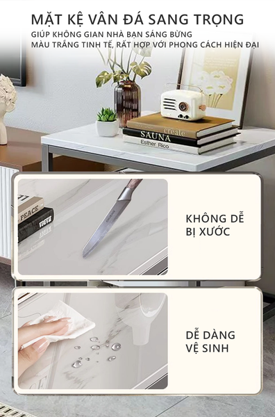 Kệ Để Đồ Đa Năng Nhỏ Gọn Màu Vân Đá, Kích Thước To/Nhỏ - Nội Thất IGA - GM120A