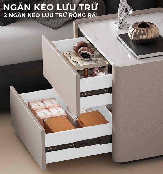 Tab đầu giường bọc da - GM153