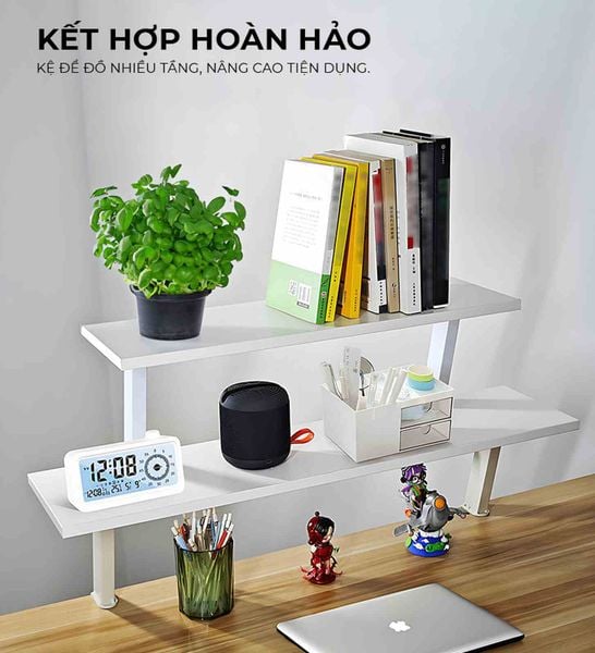 Kệ Màn Hình Trắng IGA Tối Giản - GM215