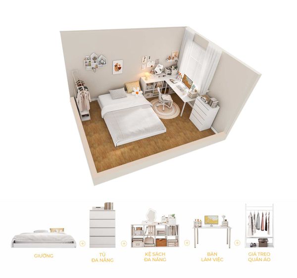 Combo phòng ngủ tiết kiệm - CONCEPT.03