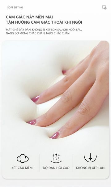 Ghế Đôn Da Simili Chân Nhựa Phong Cách Bắc Âu - Nội Thất IGA - GC16