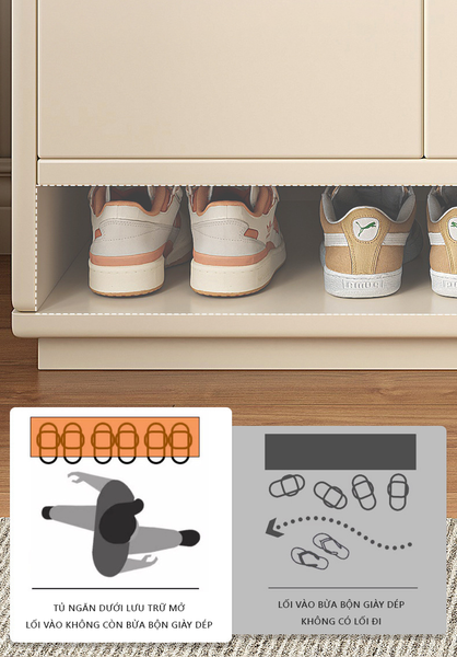 Tủ Giày Gỗ Cao Cấp Có Sức Chứa Gấp 5 Lần - Nội Thất IGA - GP315.01